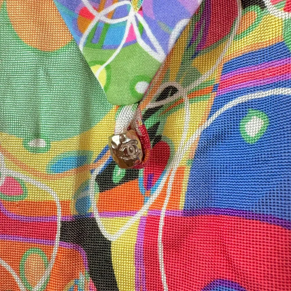 Chanel Spring 2008 Multicolor Kaleidoscope Print Halter Cami